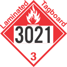 Combustible Class 3 UN3021 Tagboard DOT Placard