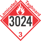 Combustible Class 3 UN3024 Tagboard DOT Placard