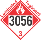 Combustible Class 3 UN3056 Tagboard DOT Placard