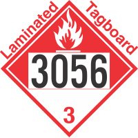 Combustible Class 3 UN3056 Tagboard DOT Placard