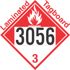 Combustible Class 3 UN3056 Tagboard DOT Placard