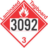 Combustible Class 3 UN3092 Tagboard DOT Placard