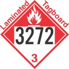 Combustible Class 3 UN3272 Tagboard DOT Placard