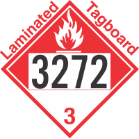 Combustible Class 3 UN3272 Tagboard DOT Placard