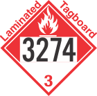 Combustible Class 3 UN3274 Tagboard DOT Placard