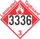 Combustible Class 3 UN3336 Tagboard DOT Placard
