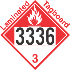 Combustible Class 3 UN3336 Tagboard DOT Placard