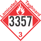 Combustible Class 3 UN3357 Tagboard DOT Placard