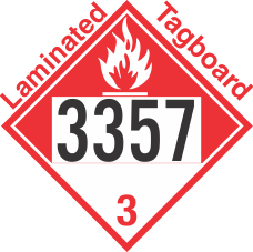 Combustible Class 3 UN3357 Tagboard DOT Placard