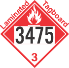 Combustible Class 3 UN3475 Tagboard DOT Placard