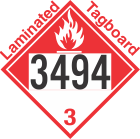 Combustible Class 3 UN3494 Tagboard DOT Placard