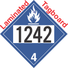Dangerous When Wet Class 4.3 UN1242 Tagboard DOT Placard