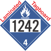 Dangerous When Wet Class 4.3 UN1242 Tagboard DOT Placard