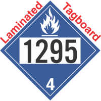 Dangerous When Wet Class 4.3 UN1295 Tagboard DOT Placard