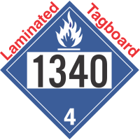 Dangerous When Wet Class 4.3 UN1340 Tagboard DOT Placard