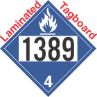Dangerous When Wet Class 4.3 UN1389 Tagboard DOT Placard