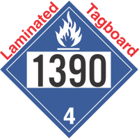 Dangerous When Wet Class 4.3 UN1390 Tagboard DOT Placard