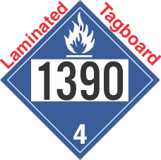Dangerous When Wet Class 4.3 UN1390 Tagboard DOT Placard