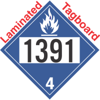 Dangerous When Wet Class 4.3 UN1391 Tagboard DOT Placard