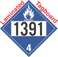 Dangerous When Wet Class 4.3 UN1391 Tagboard DOT Placard