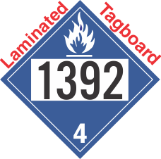 Dangerous When Wet Class 4.3 UN1392 Tagboard DOT Placard
