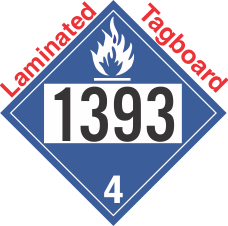 Dangerous When Wet Class 4.3 UN1393 Tagboard DOT Placard