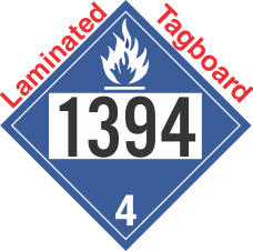 Dangerous When Wet Class 4.3 UN1394 Tagboard DOT Placard
