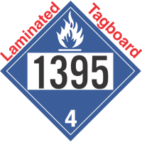 Dangerous When Wet Class 4.3 UN1395 Tagboard DOT Placard