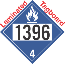 Dangerous When Wet Class 4.3 UN1396 Tagboard DOT Placard