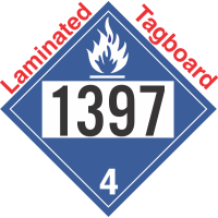 Dangerous When Wet Class 4.3 UN1397 Tagboard DOT Placard