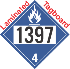 Dangerous When Wet Class 4.3 UN1397 Tagboard DOT Placard