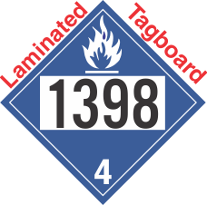 Dangerous When Wet Class 4.3 UN1398 Tagboard DOT Placard