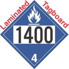 Dangerous When Wet Class 4.3 UN1400 Tagboard DOT Placard