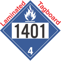 Dangerous When Wet Class 4.3 UN1401 Tagboard DOT Placard