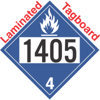 Dangerous When Wet Class 4.3 UN1405 Tagboard DOT Placard