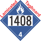 Dangerous When Wet Class 4.3 UN1408 Tagboard DOT Placard