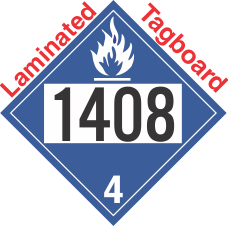 Dangerous When Wet Class 4.3 UN1408 Tagboard DOT Placard