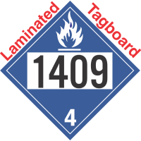 Dangerous When Wet Class 4.3 UN1409 Tagboard DOT Placard