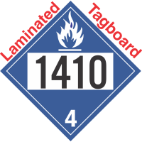 Dangerous When Wet Class 4.3 UN1410 Tagboard DOT Placard