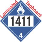 Dangerous When Wet Class 4.3 UN1411 Tagboard DOT Placard