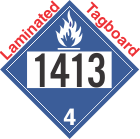 Dangerous When Wet Class 4.3 UN1413 Tagboard DOT Placard
