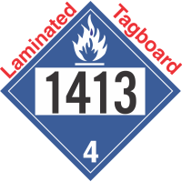 Dangerous When Wet Class 4.3 UN1413 Tagboard DOT Placard