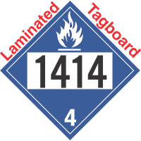 Dangerous When Wet Class 4.3 UN1414 Tagboard DOT Placard