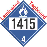 Dangerous When Wet Class 4.3 UN1415 Tagboard DOT Placard