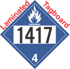 Dangerous When Wet Class 4.3 UN1417 Tagboard DOT Placard