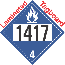 Dangerous When Wet Class 4.3 UN1417 Tagboard DOT Placard