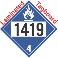 Dangerous When Wet Class 4.3 UN1419 Tagboard DOT Placard