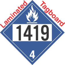 Dangerous When Wet Class 4.3 UN1419 Tagboard DOT Placard