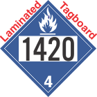 Dangerous When Wet Class 4.3 UN1420 Tagboard DOT Placard