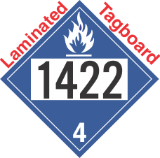 Dangerous When Wet Class 4.3 UN1422 Tagboard DOT Placard